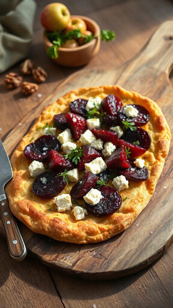 beet and feta flatbread recipe