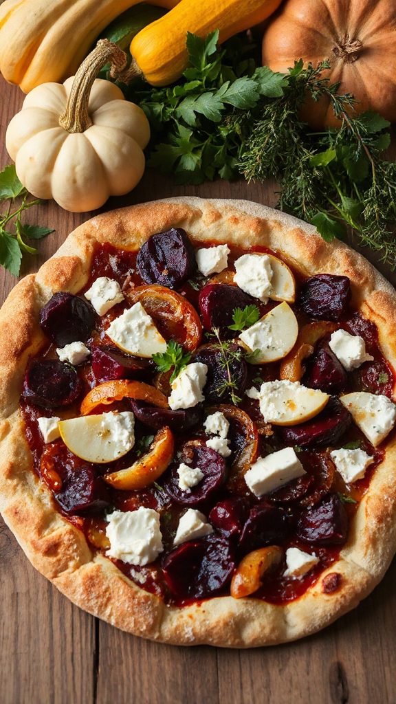 beet and goat cheese pizza beet and goat cheese pizza