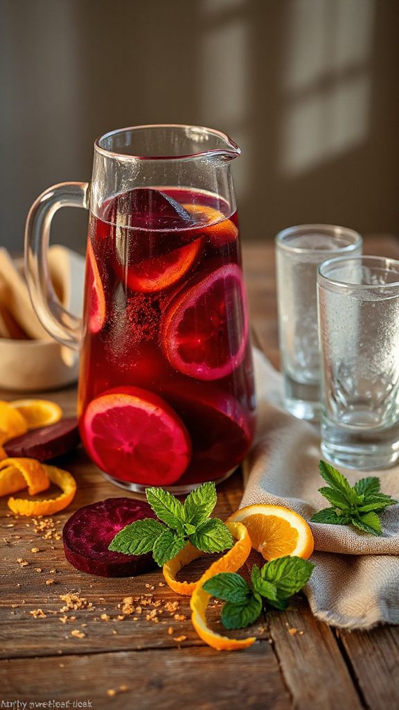 beet and rum cocktail