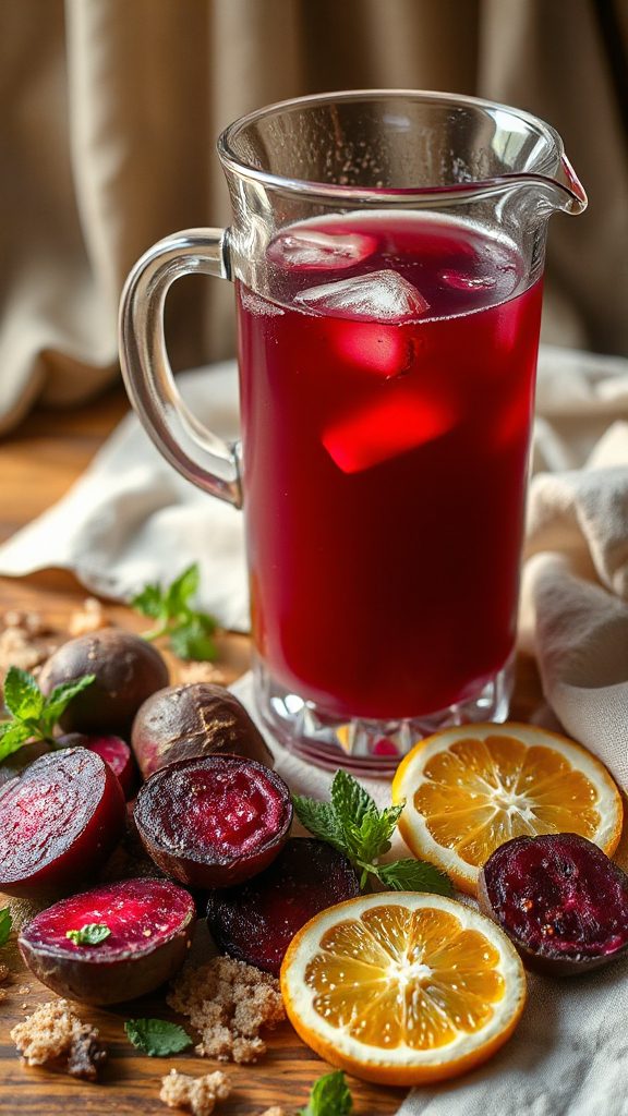 beet infused rum citrus punch