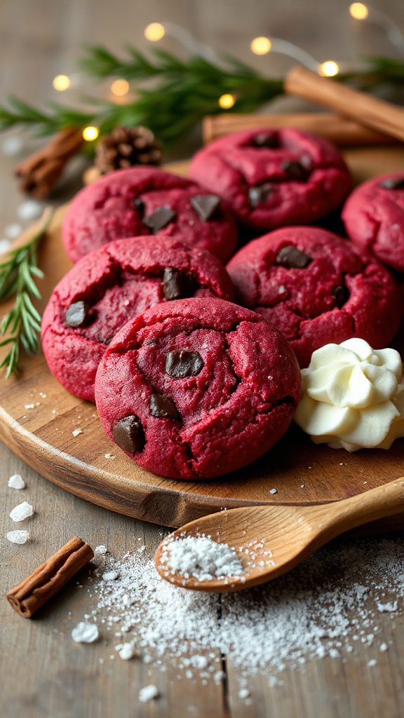 beetroot infused red velvet cookies