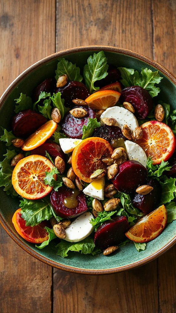 beets goat cheese pumpkin seeds