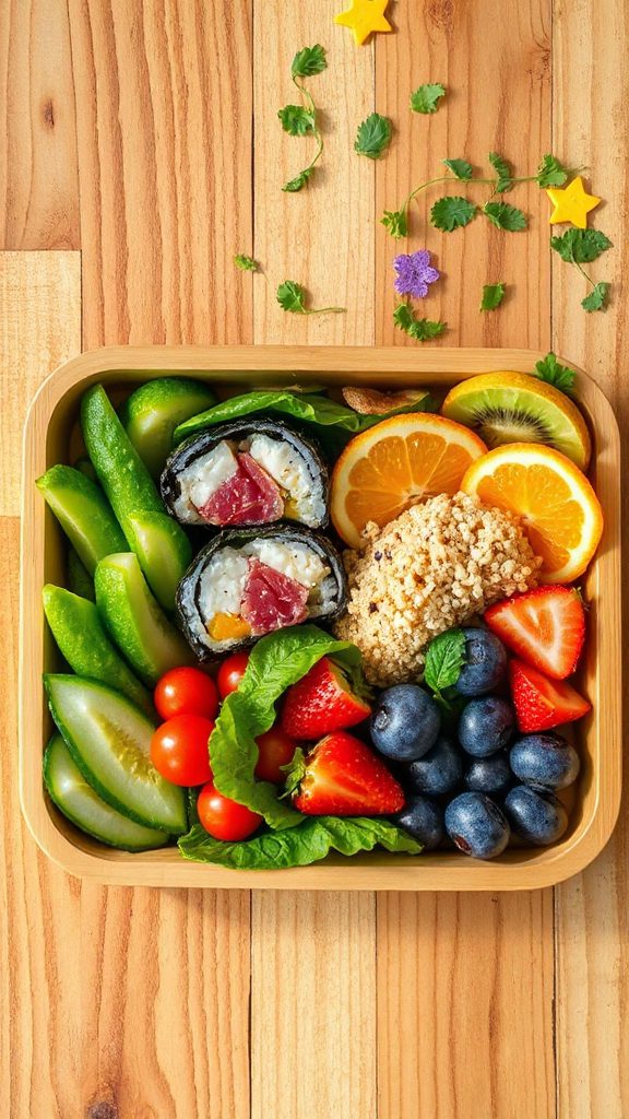 bento box meal variety