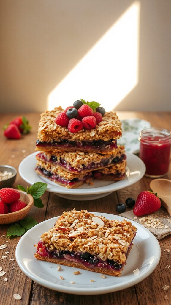 berry crumble dessert bars
