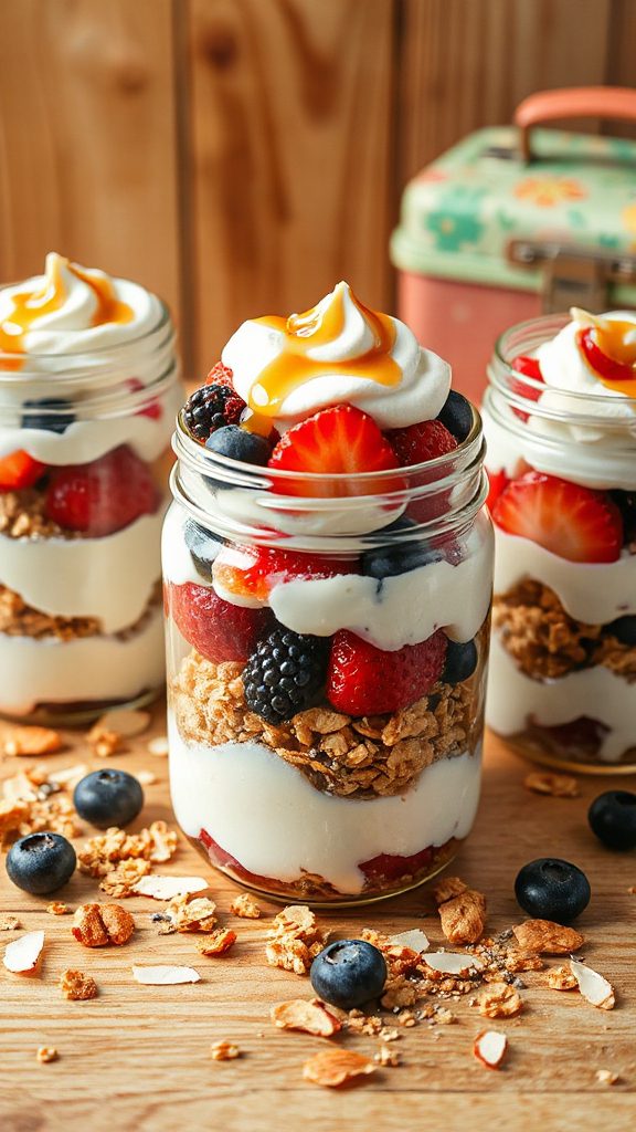 berry granola yogurt parfait