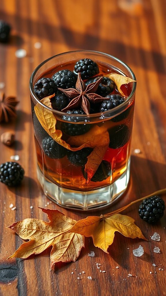 berry infused bourbon cocktail