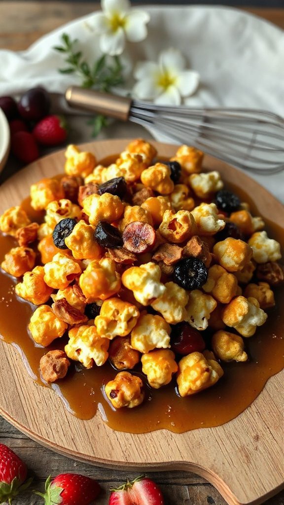 berry infused caramel popcorn delight berry infused caramel popcorn delight