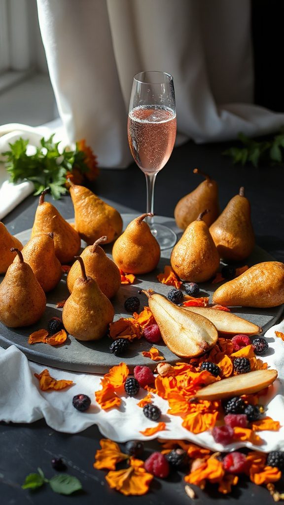 berry infused pear cocktail