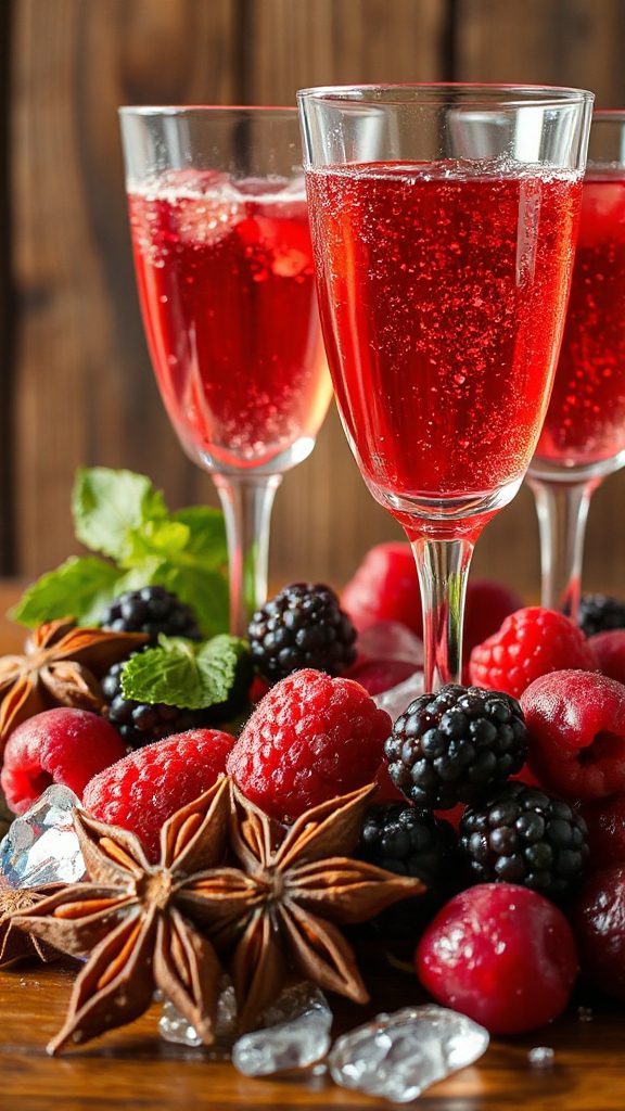 berry infused star anise cocktail