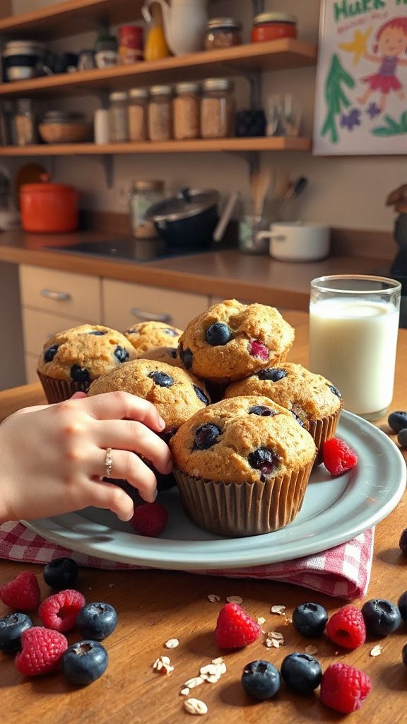 berry oat muffins recipe
