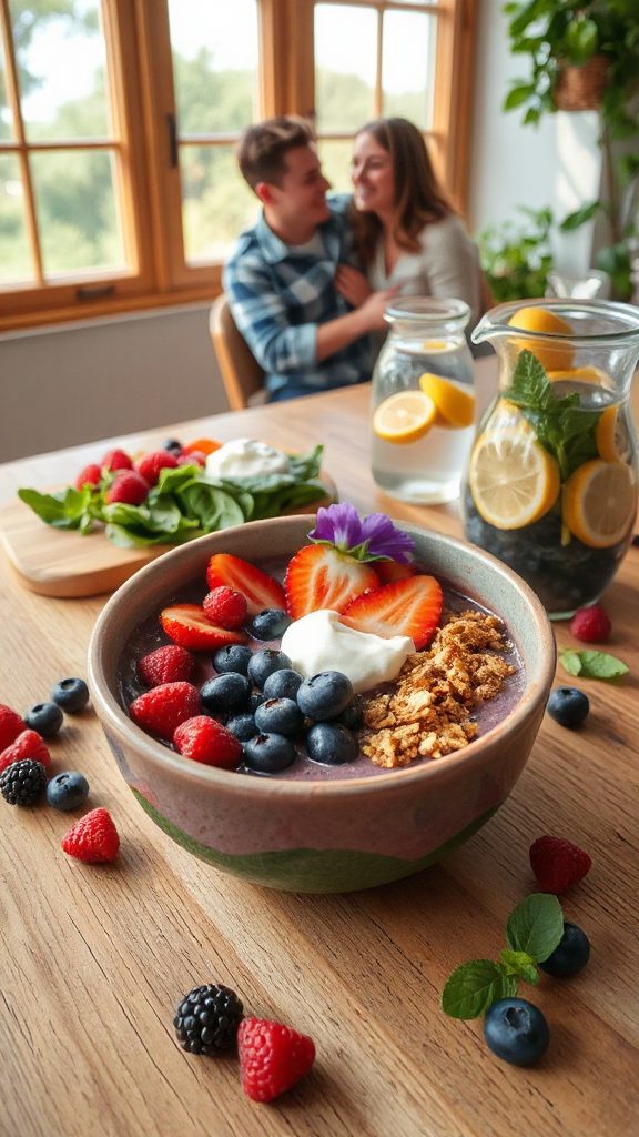 berry spinach smoothie bowl