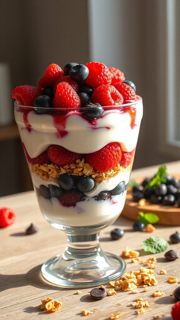 berry yogurt granola parfait