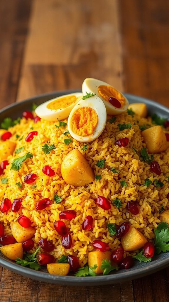biryani pilaf with eggs