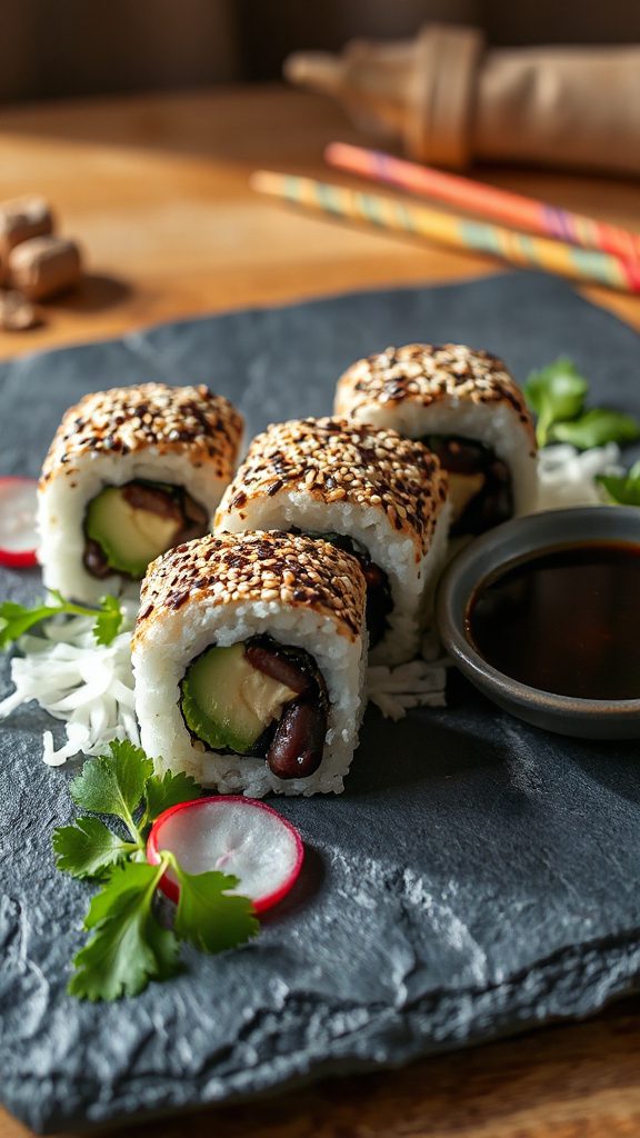 black bean avocado sushi black bean avocado sushi