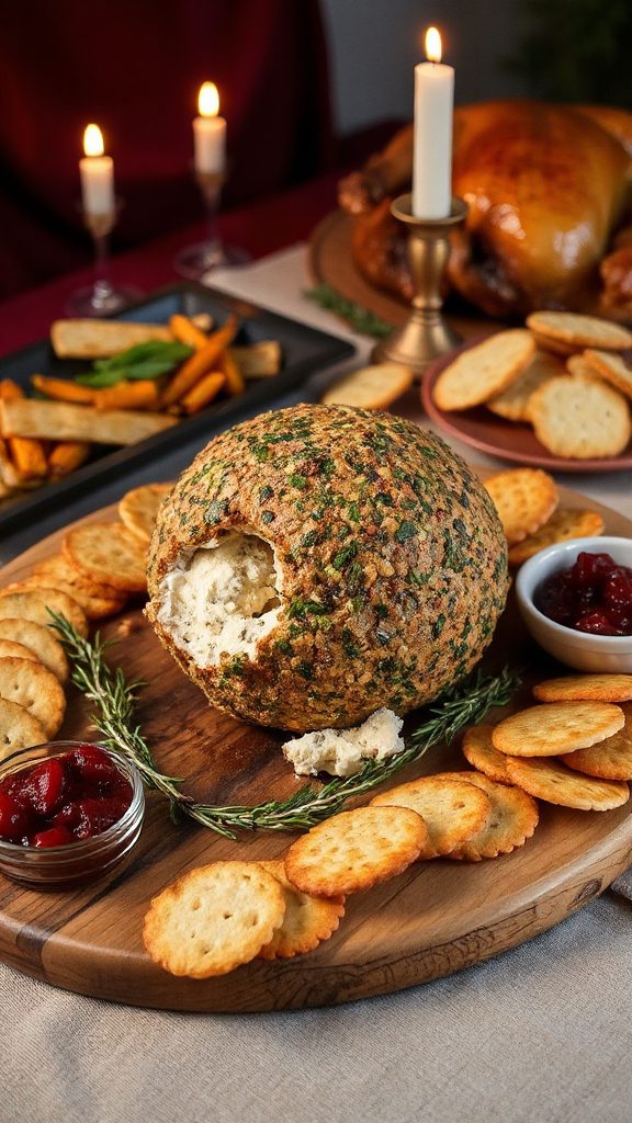 black garlic cheese ball appetizer
