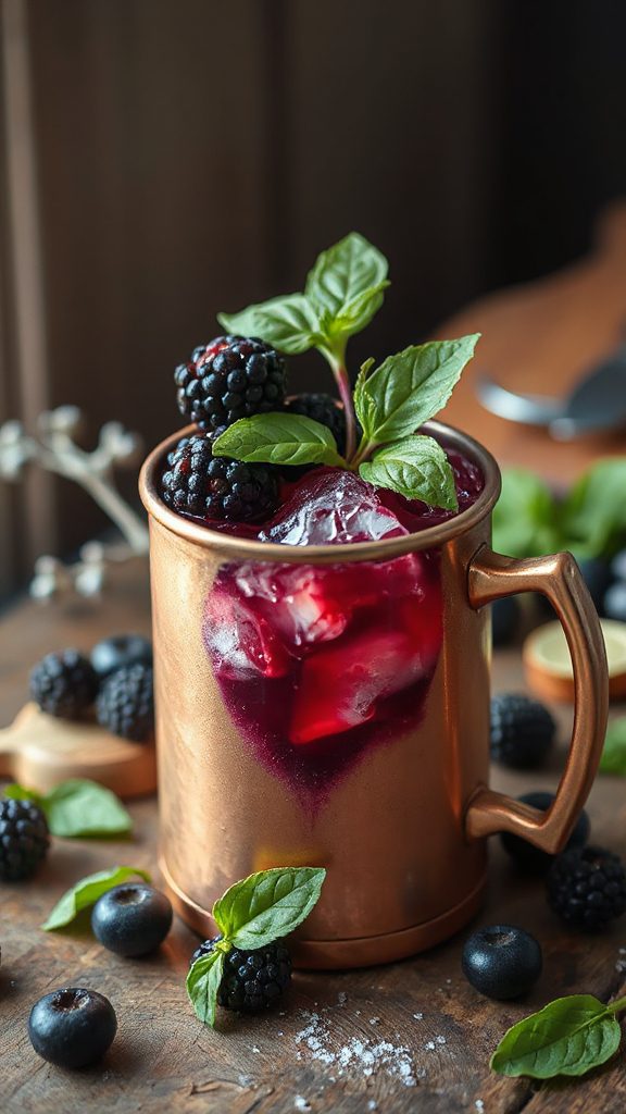 blackberry basil mezcal mule blackberry basil mezcal mule