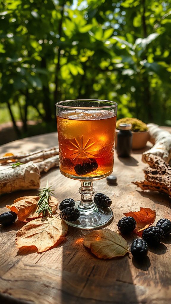 blackberry birch leaf cocktail