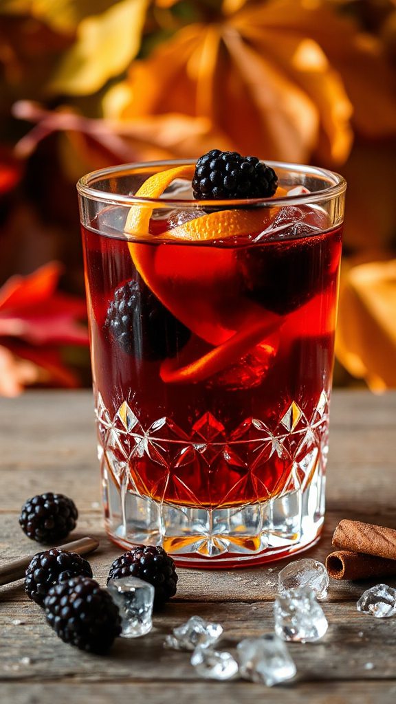 blackberry infused bourbon cocktail