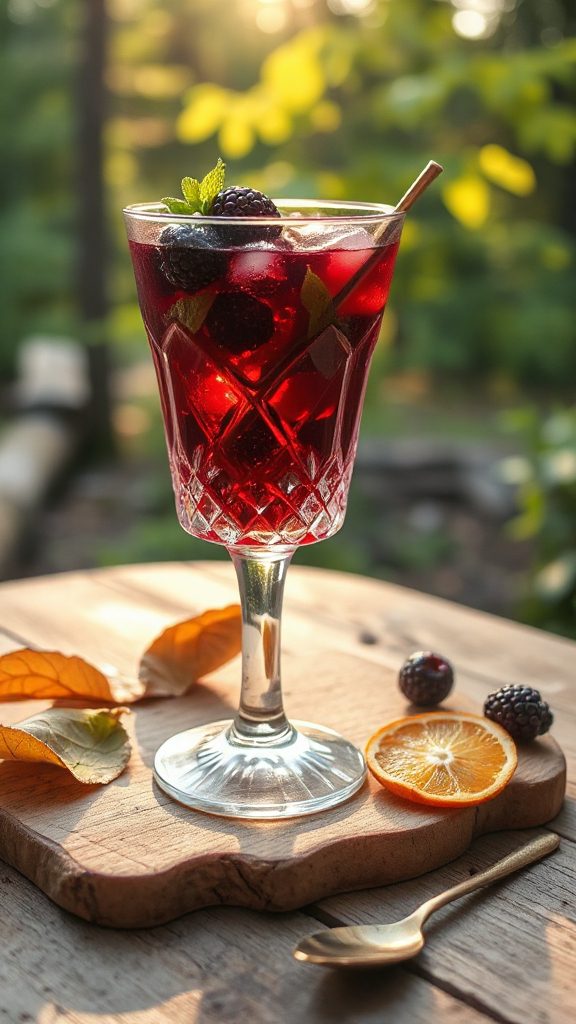 blackberry infused classic cocktail
