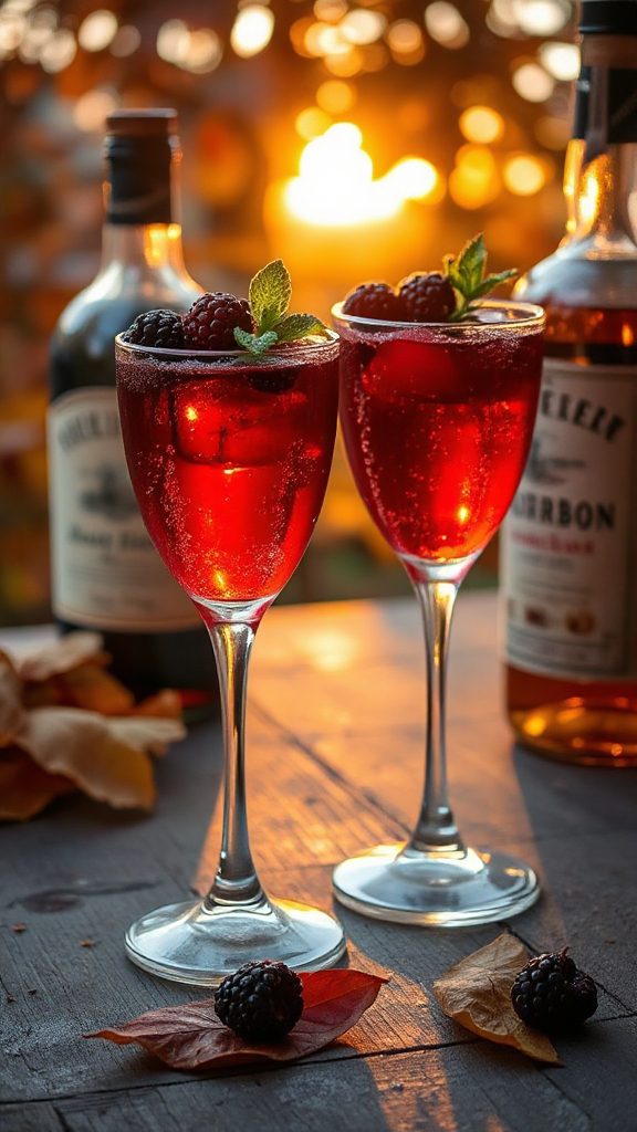 blackberry mint bourbon cocktail