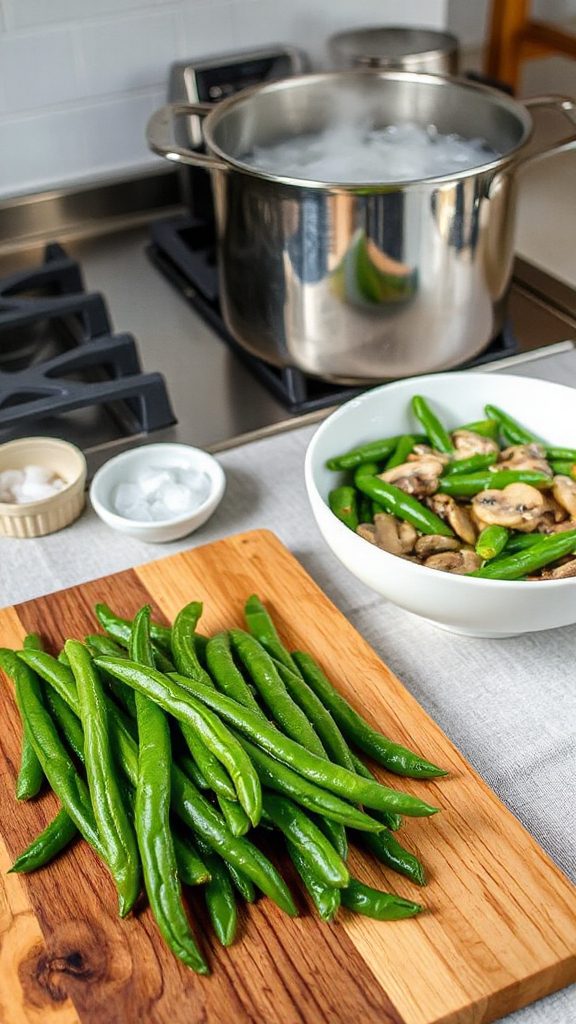 blanch green beans for casserole