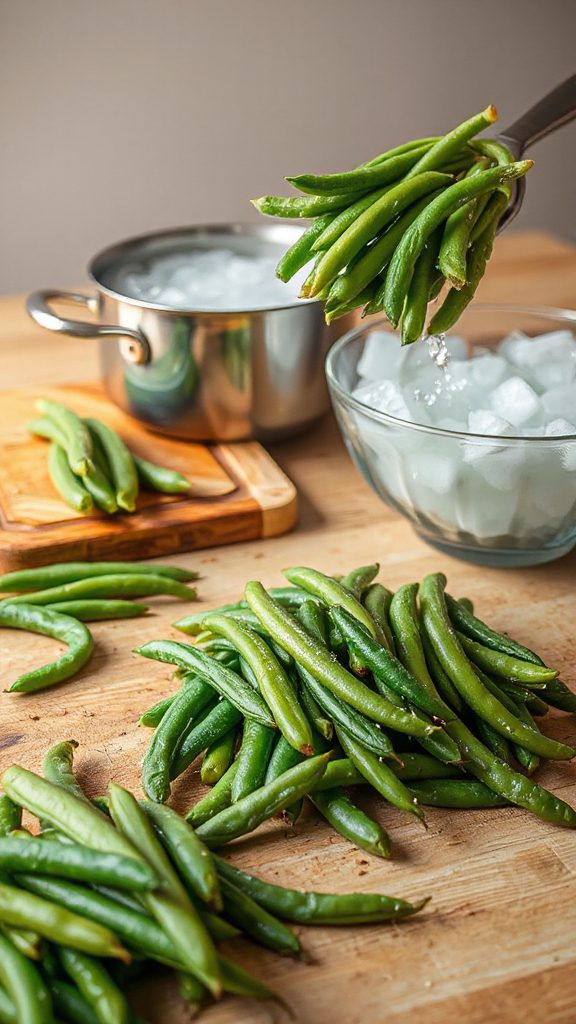 blanch shock crisp green beans