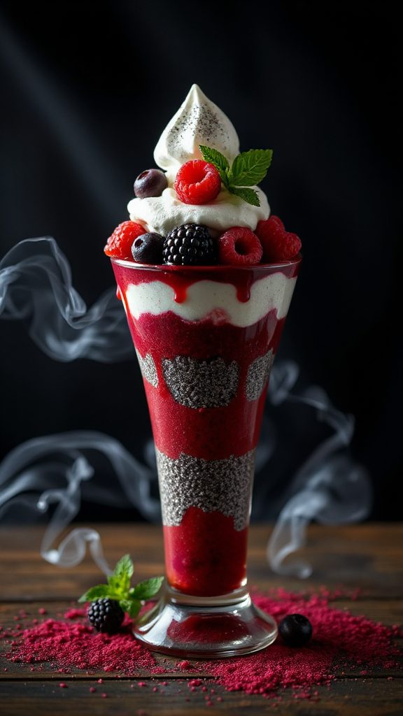 bloody berry chia parfait