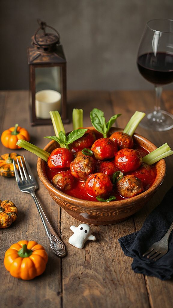 bloody mary flavored meatballs