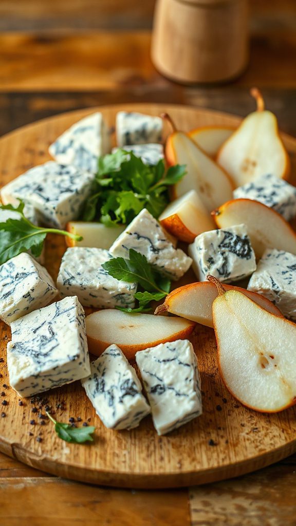 blue cheese and pears