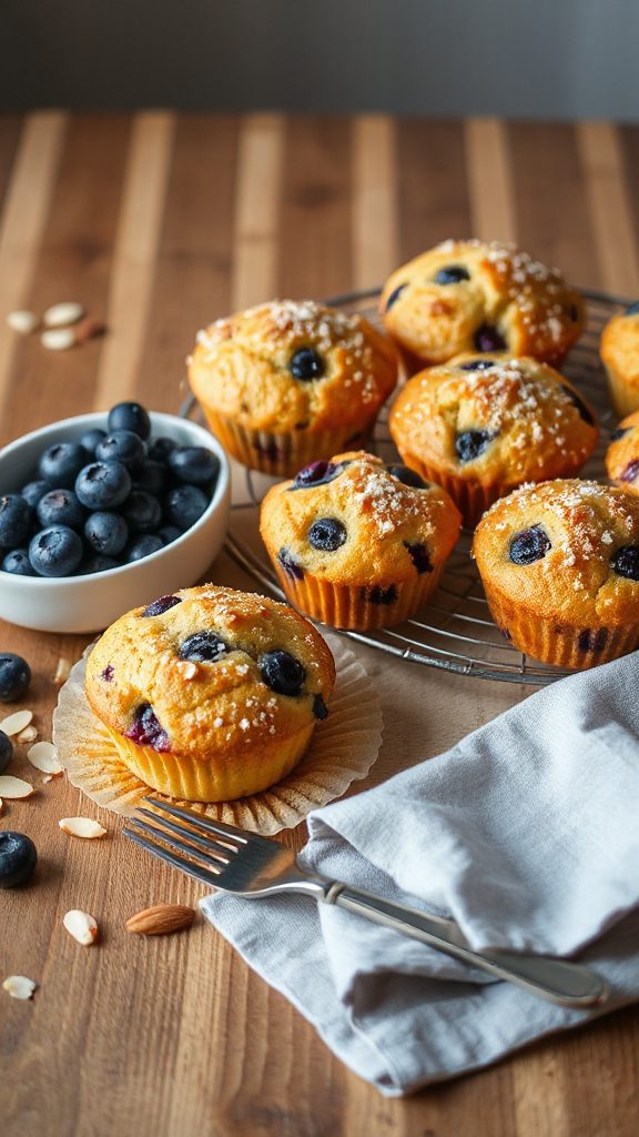 blueberry almond flour muffins