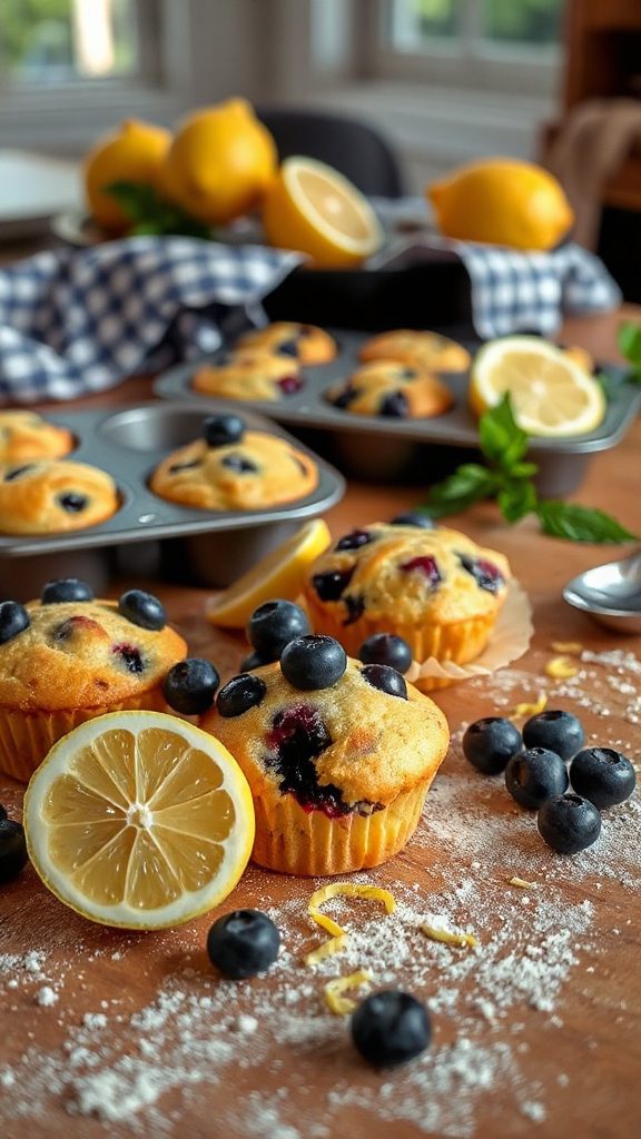 blueberry lemon mini muffins blueberry lemon mini muffins