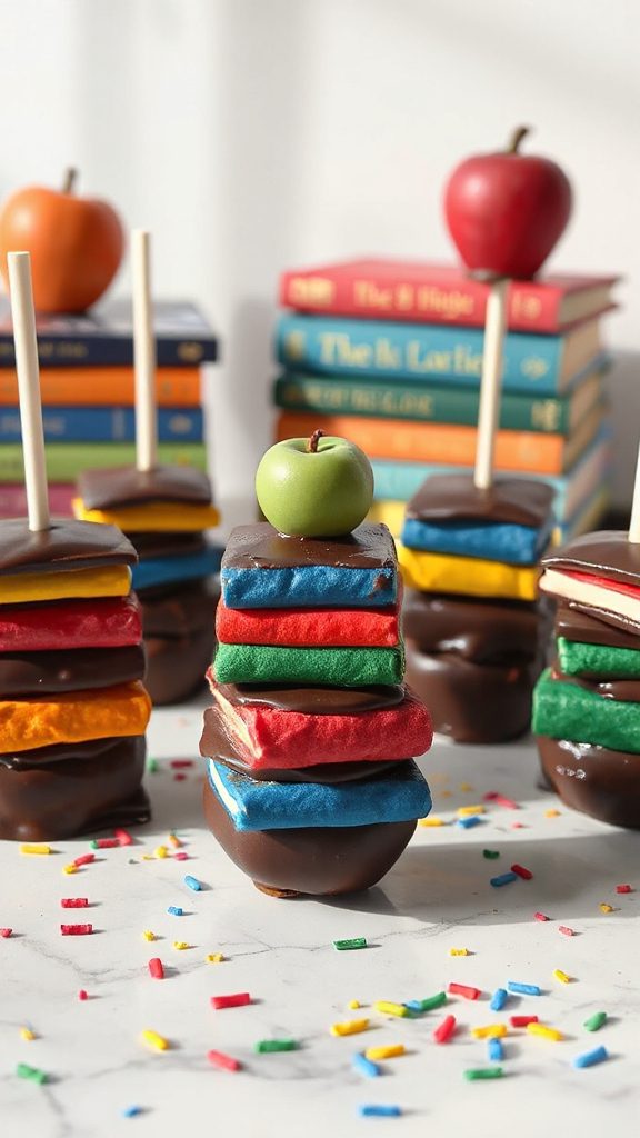 book themed dessert pops