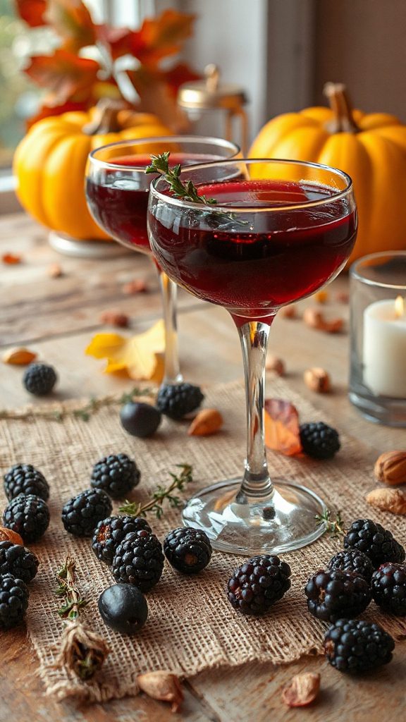 bourbon and blackberry cocktail