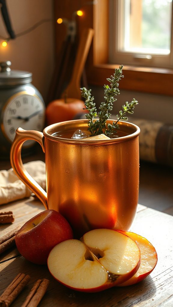 bourbon apple thyme cocktail recipe