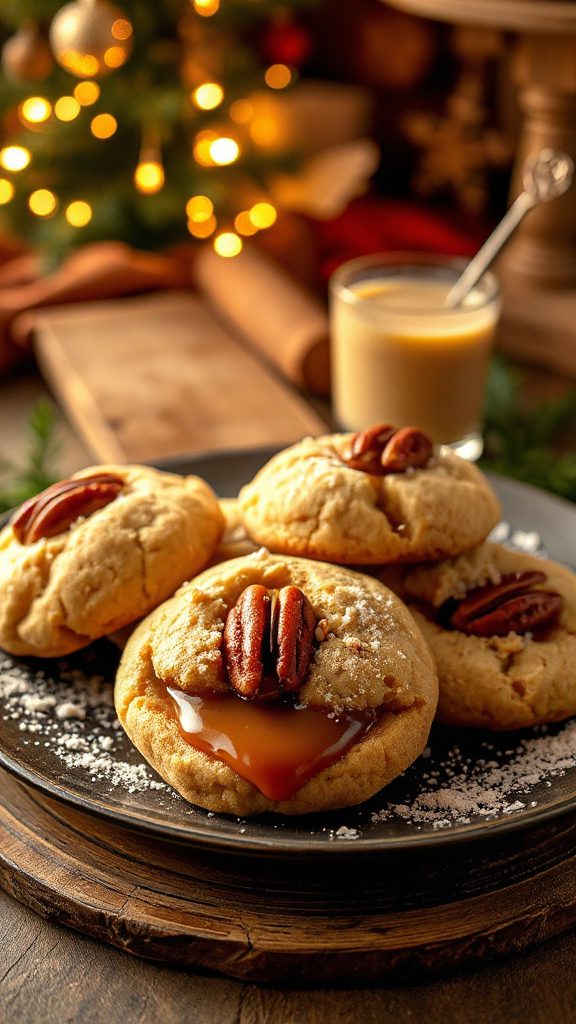 bourbon caramel pecan cookies