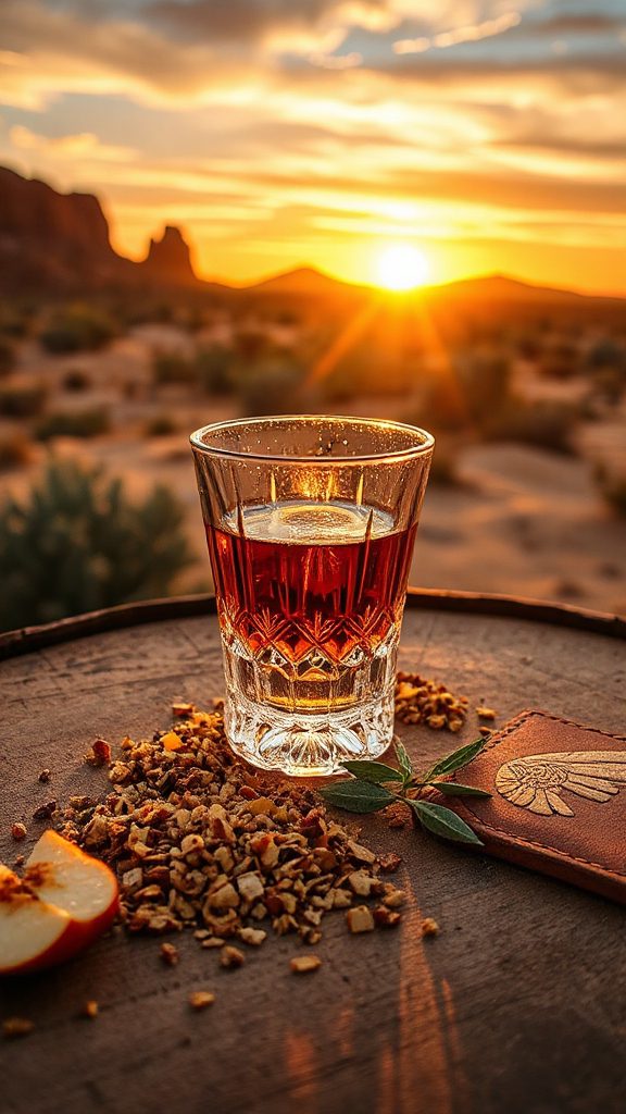 bourbon cocktail with sagebrush