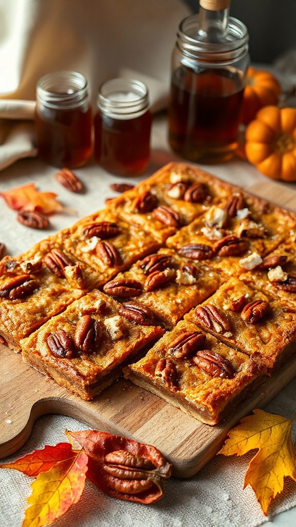 bourbon infused pecan dessert bars