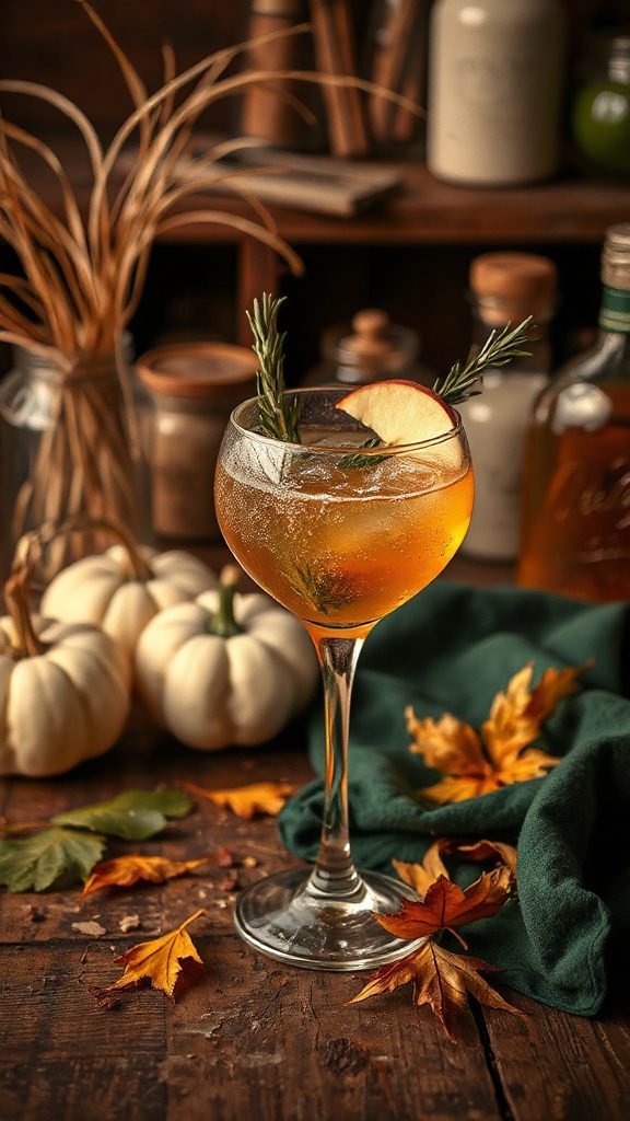 bourbon sassafras cider fizz
