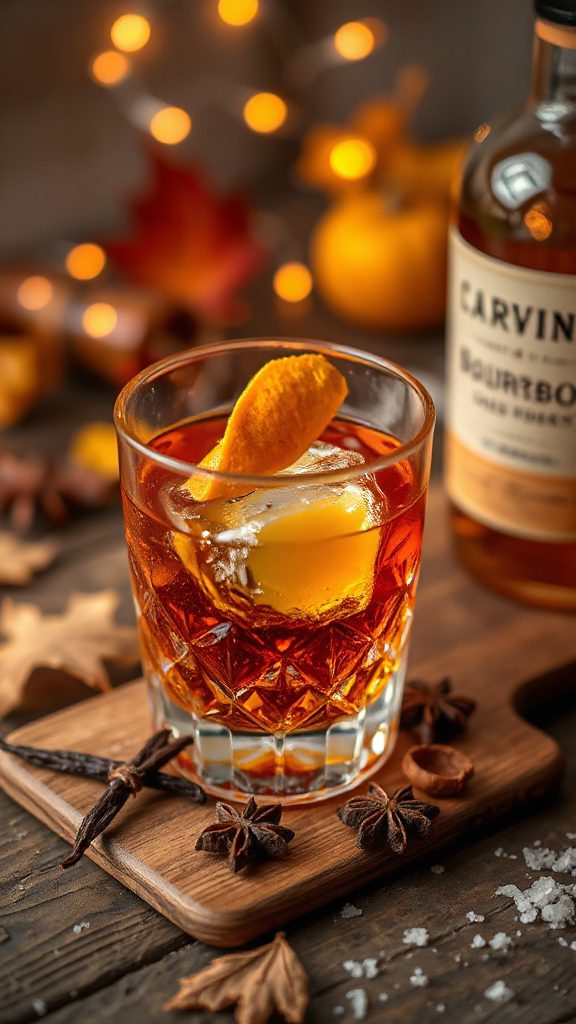 bourbon vanilla autumn cocktail