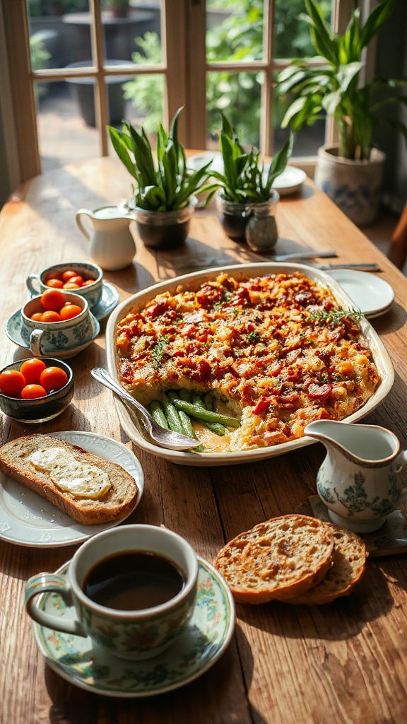 breakfast casserole with green beans