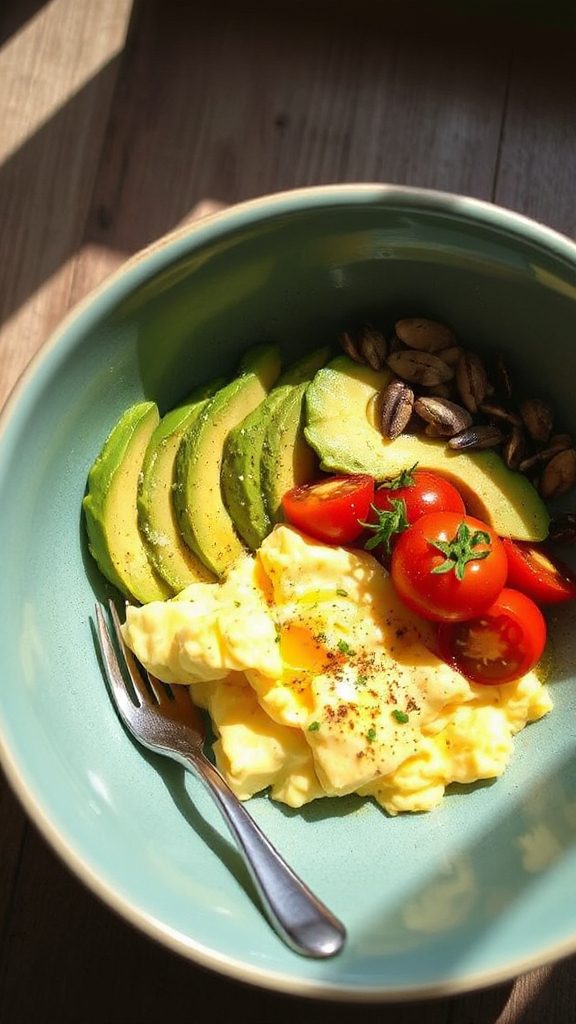 breakfast egg and avocado