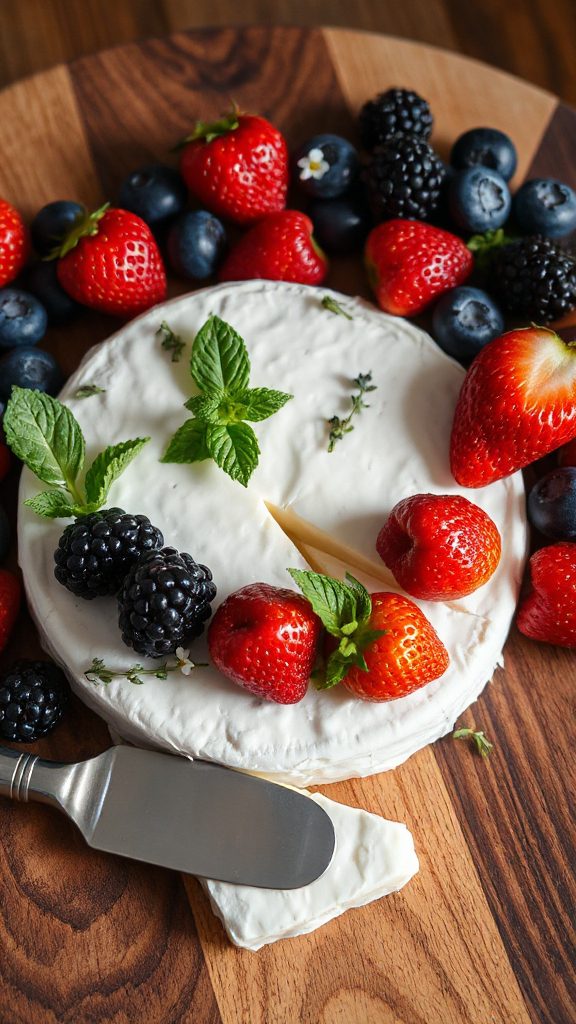 brie cheese with fresh berries