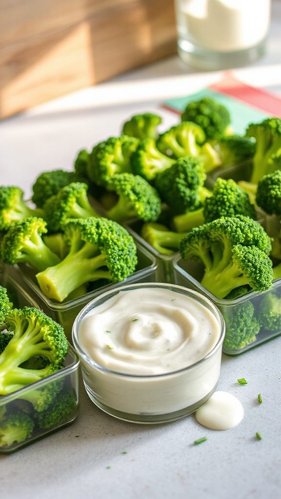 broccoli with creamy ranch dip broccoli with creamy ranch dip