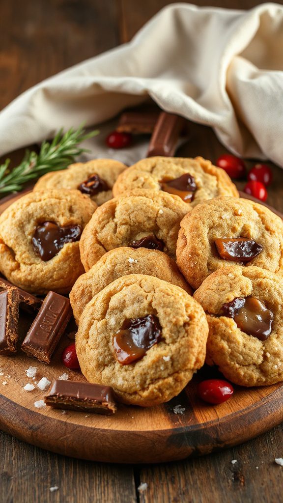 brown butter snickers cookies