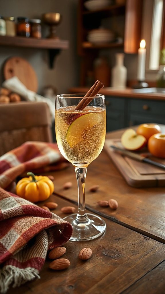 bubbly fall apple cocktail