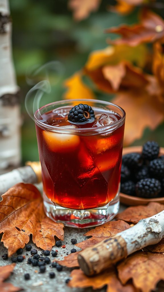 bubbly maple blackberry cocktail