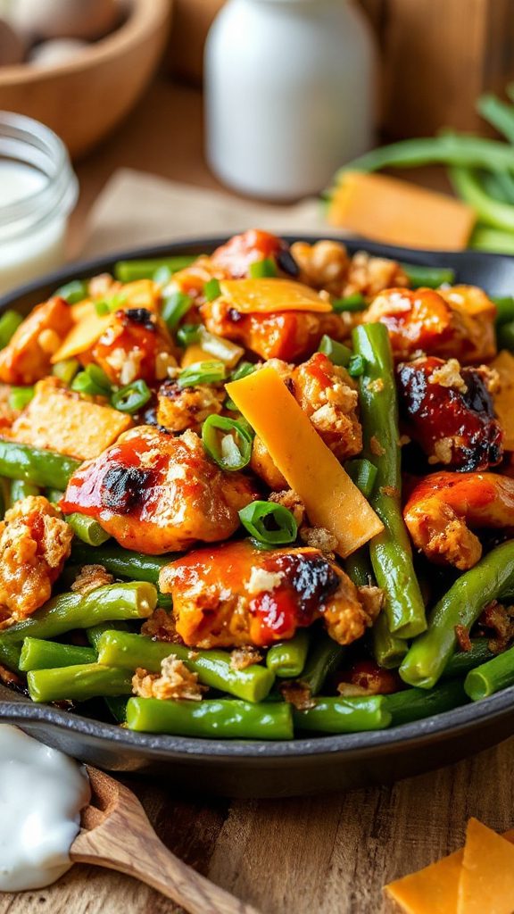 buffalo chicken green bean casserole buffalo chicken green bean casserole