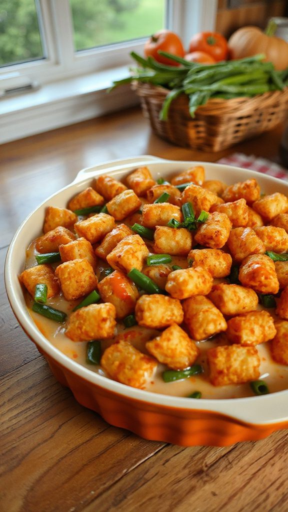buffalo chicken tater tot bake