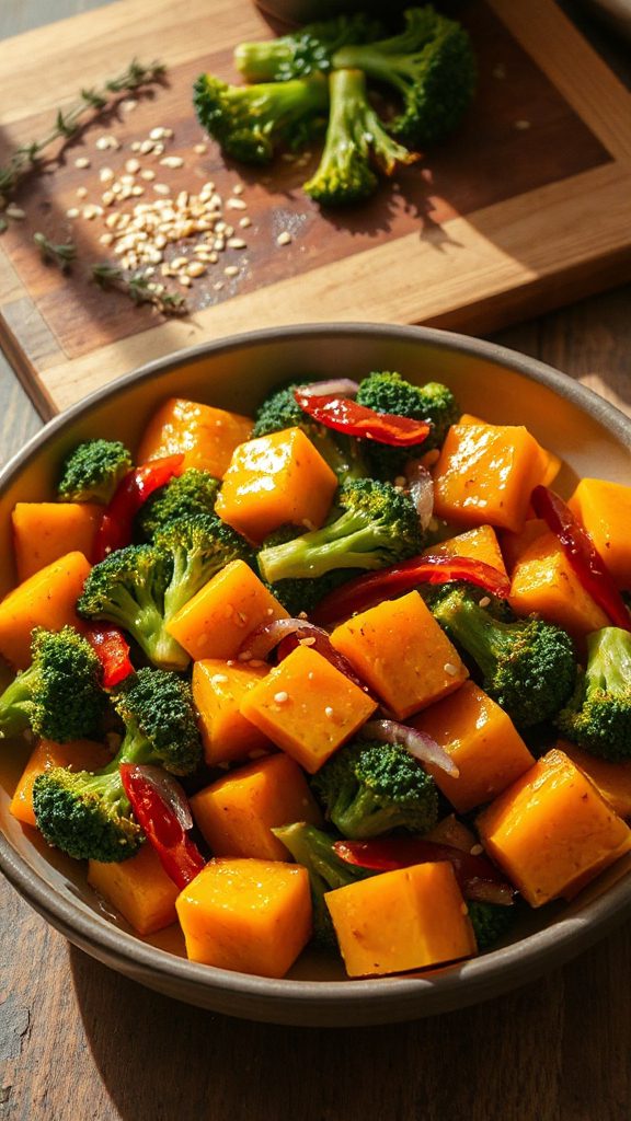 butternut squash broccoli stir fry