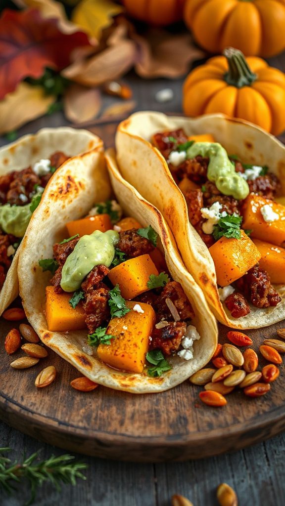 butternut squash chorizo tacos butternut squash chorizo tacos